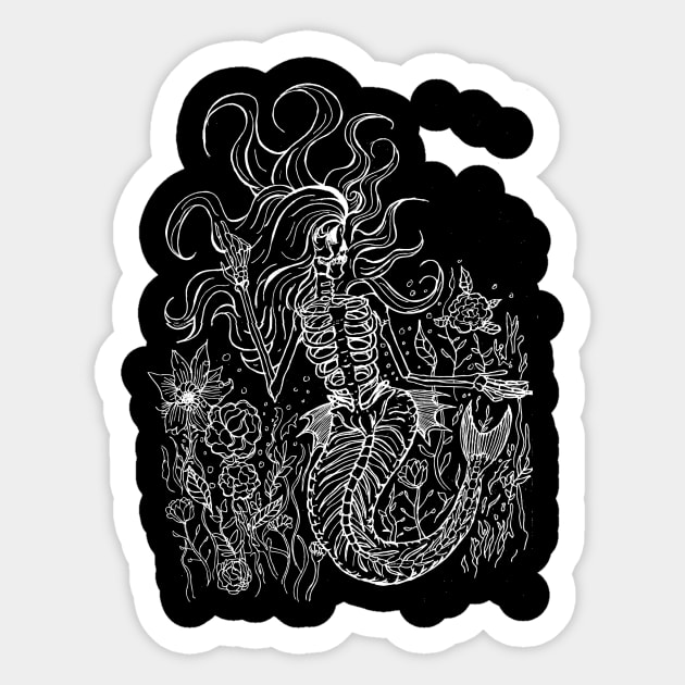 Dead Mermaid Sticker by LunaElizabeth